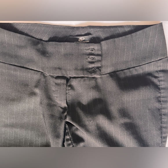 Size 6 Warehouse One dark grey pinstripe dress pants - Picture 3 of 5
